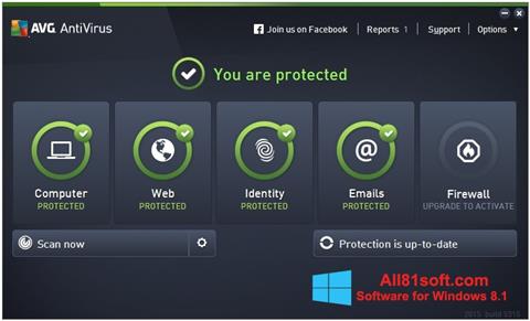 Ekrano kopija AVG AntiVirus Pro Windows 8.1