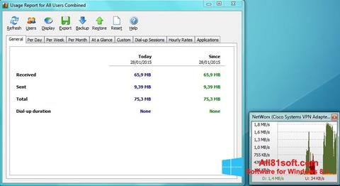 Ekrano kopija NetWorx Windows 8.1
