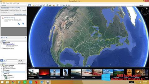 Ekrano kopija Google Earth Pro Windows 8.1