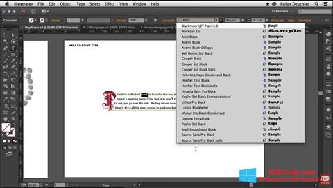 Ekrano kopija Adobe Illustrator Windows 8.1