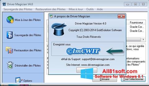 Ekrano kopija Driver Magician Windows 8.1