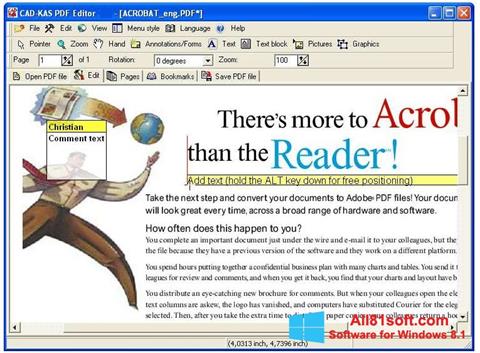 Ekrano kopija PDF Reader Windows 8.1