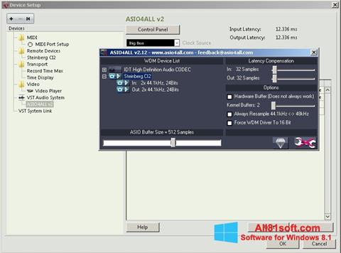 Ekrano kopija ASIO4ALL Windows 8.1