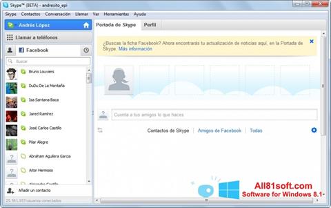 Ekrano kopija Skype Beta Windows 8.1