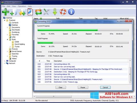 Ekrano kopija Free Audio Converter Windows 8.1