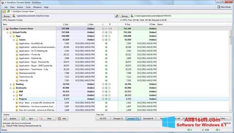 Ekrano kopija GoodSync Windows 8.1