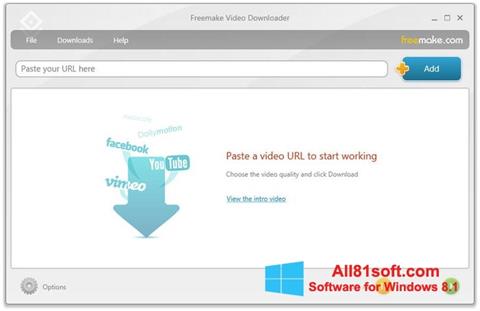 Ekrano kopija Freemake Video Downloader Windows 8.1