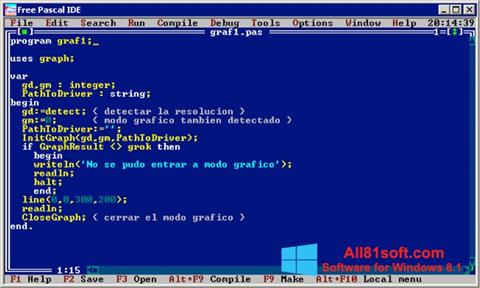 Ekrano kopija Free Pascal Windows 8.1