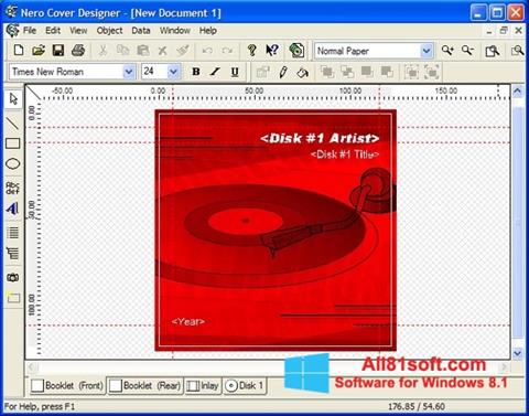 Ekrano kopija Nero Cover Designer Windows 8.1