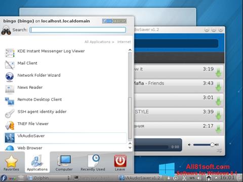 Ekrano kopija VkAudioSaver Windows 8.1