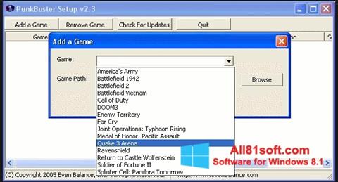 Ekrano kopija PunkBuster Windows 8.1